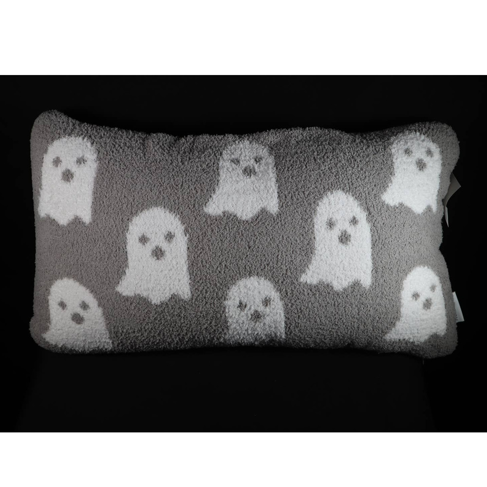 Gray Ghost Storehouse Halloween Pillow NEW